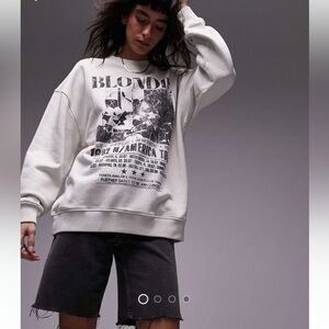Blondie Graphic White Sweatshirt